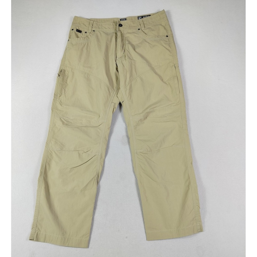 Kuhl Hiking Pants Mens 38 Tan Nylon Blend Outdoor Trail Utility Gorpcore Granola